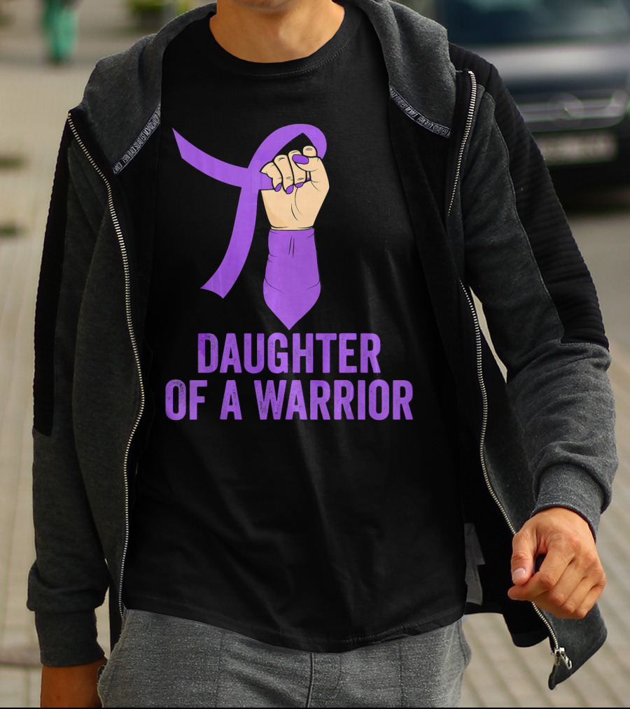 Daughter Of A Warrior Pancreatic Cancer Awareness T-Shirt