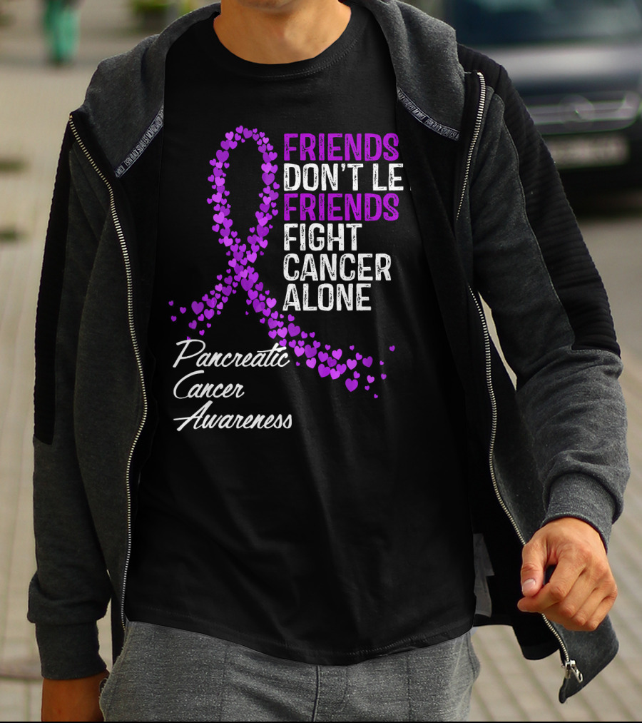 Friends Don't Let Friends Fight Cancer Alone Pancreatic Cancer Awareness T-Shirt