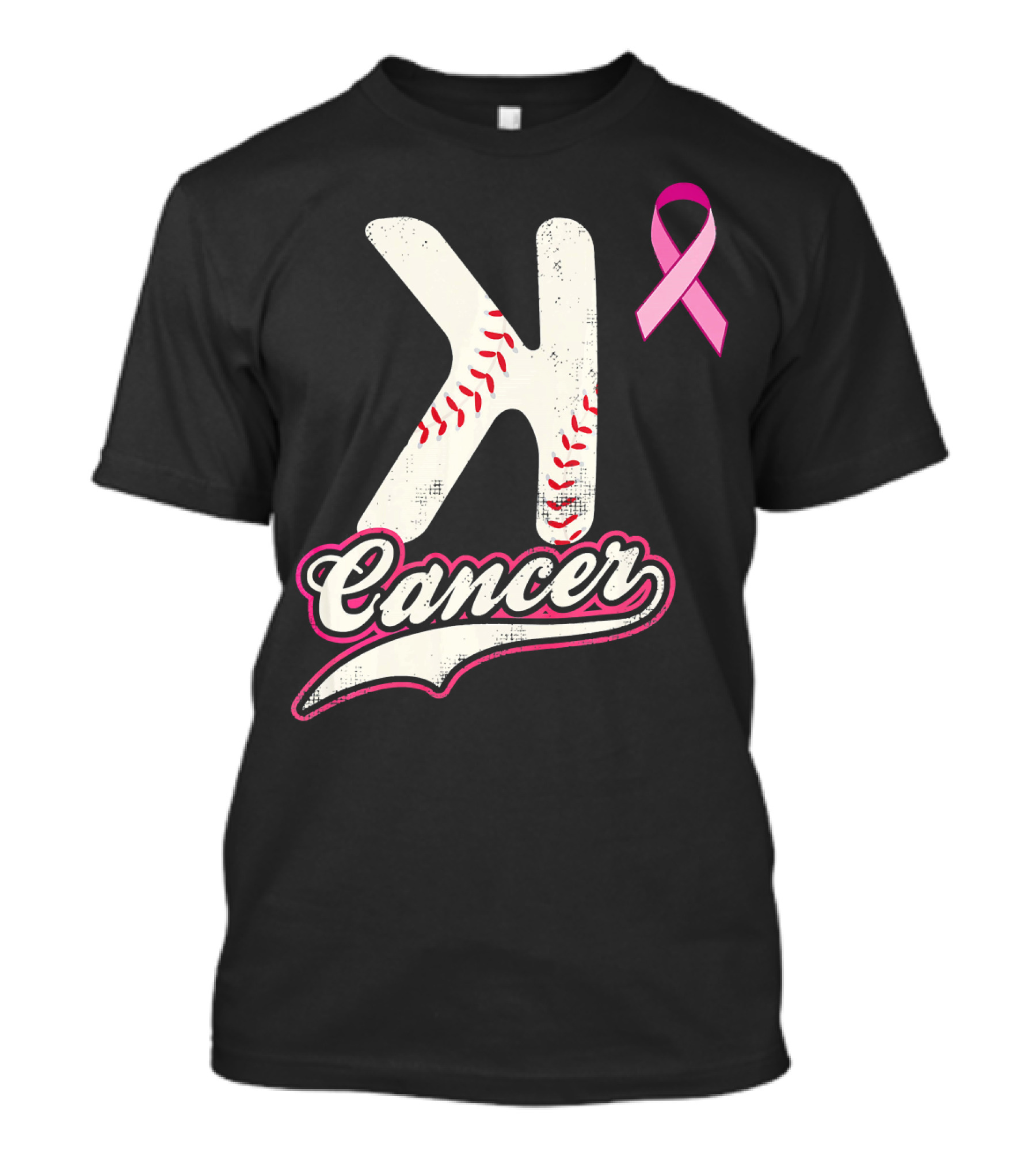StriKe Out Cancer Baseball Pink Ribbon Support T-Shirt