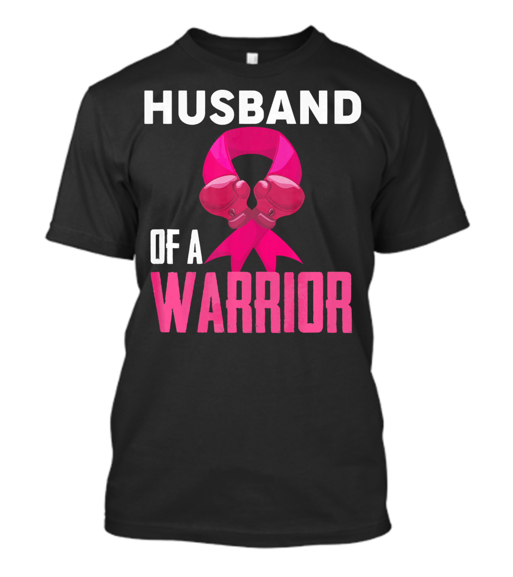 Husband Of A Warrior Breast Cancer Awareness Boxing Gloves T-Shirt