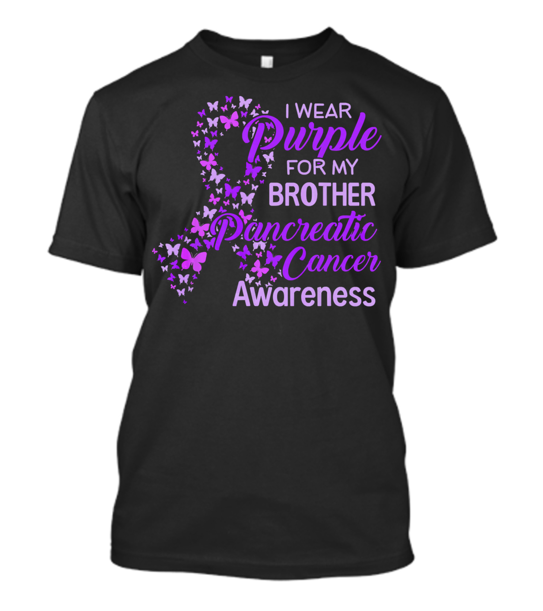 I Wear Purple For My Brother Pancreatic Cancer Awareness T-Shirt