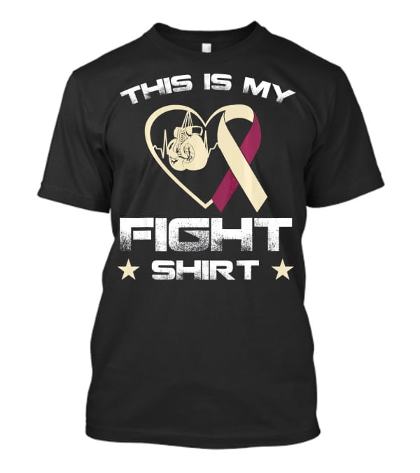This Is My Fight Shirt Head And Neck Cancer Awareness Heart T-Shirt