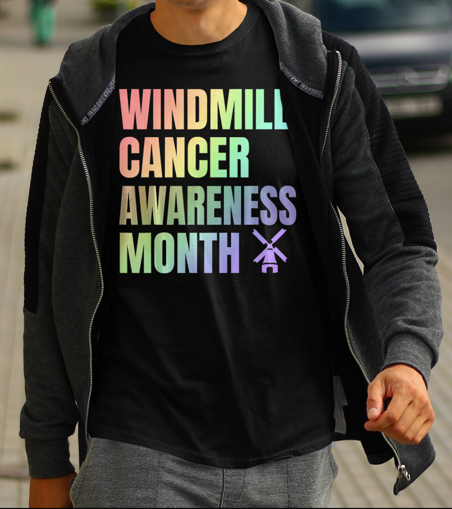 Windmill Cancer Awareness Month T-Shirt