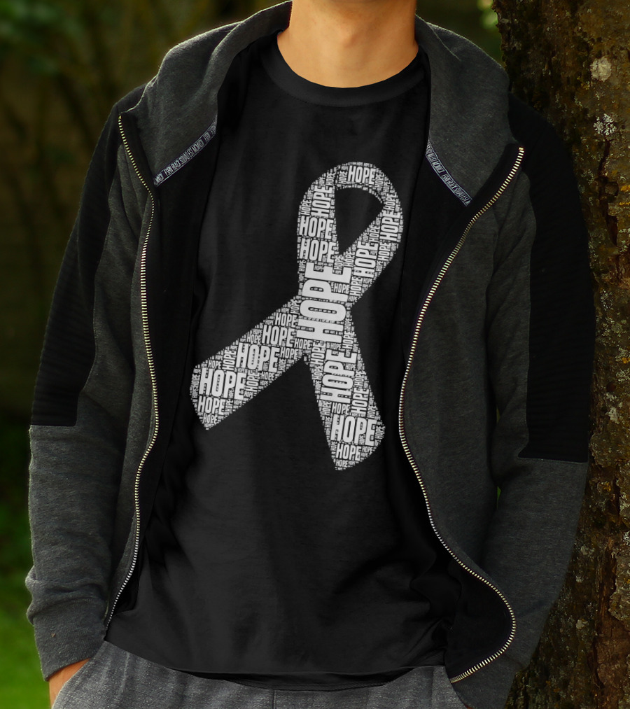 Hope Ribbon Lung Cancer Awareness T-Shirt