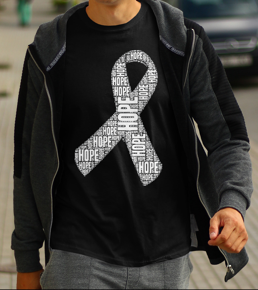 Hope Ribbon Lung Cancer Awareness T-Shirt