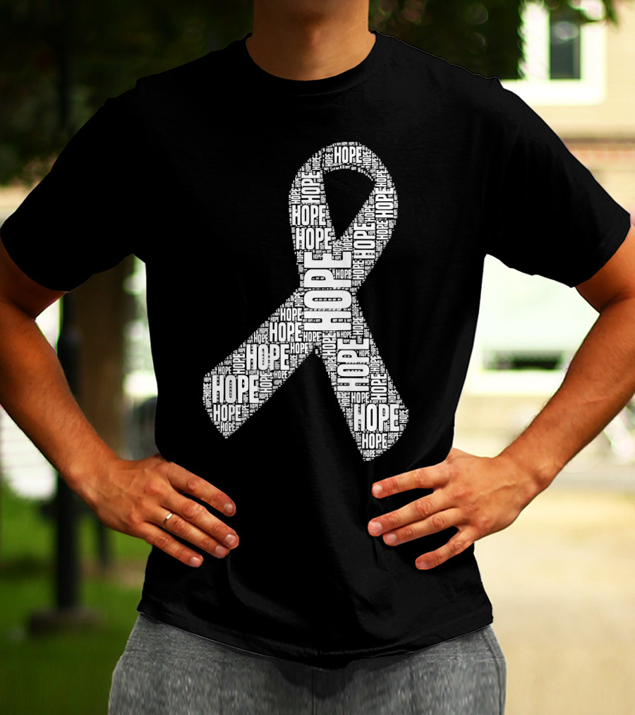 Hope Ribbon Lung Cancer Awareness T-Shirt