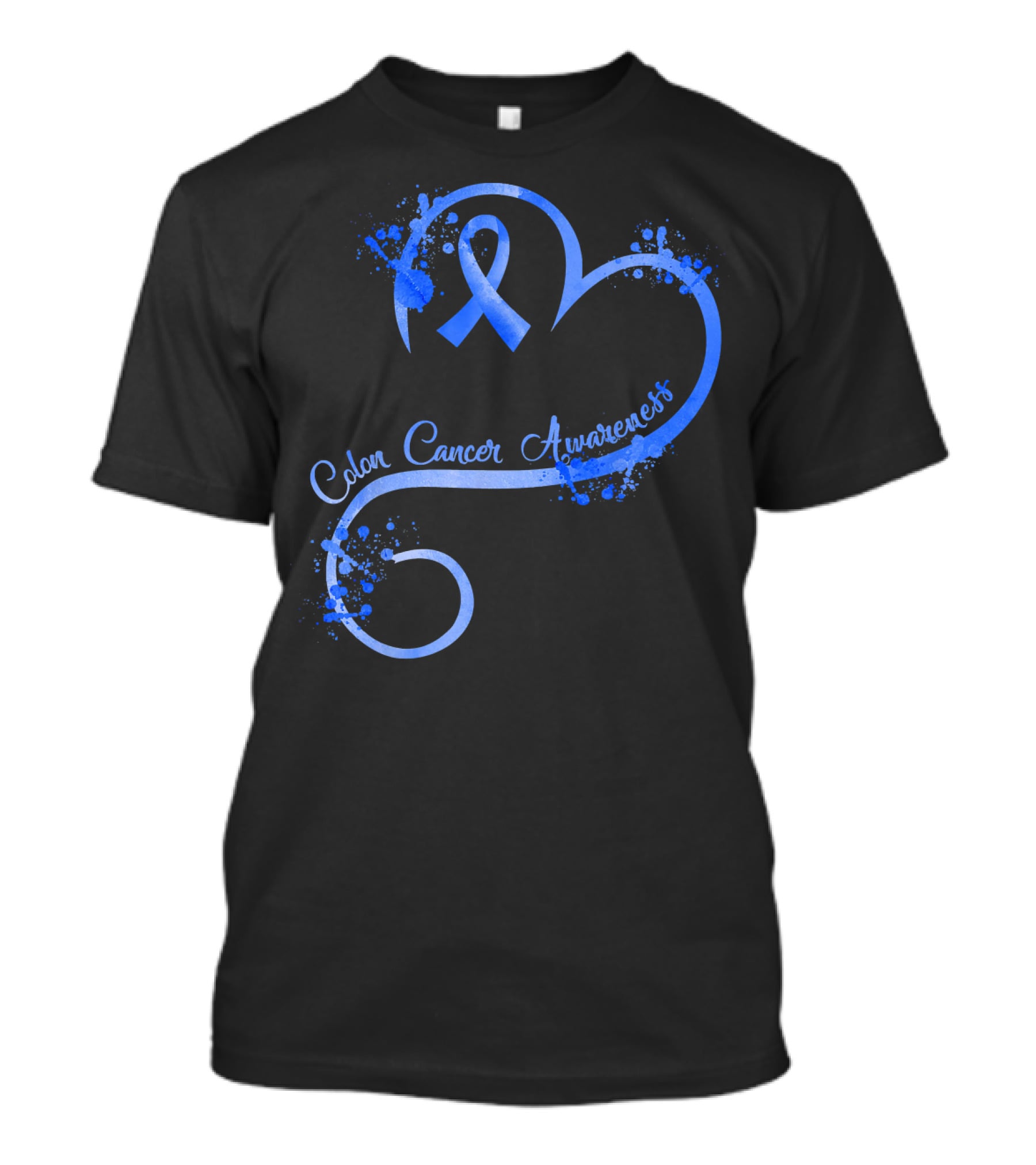 Heart Ribbon Colon Cancer Awareness T-Shirt
