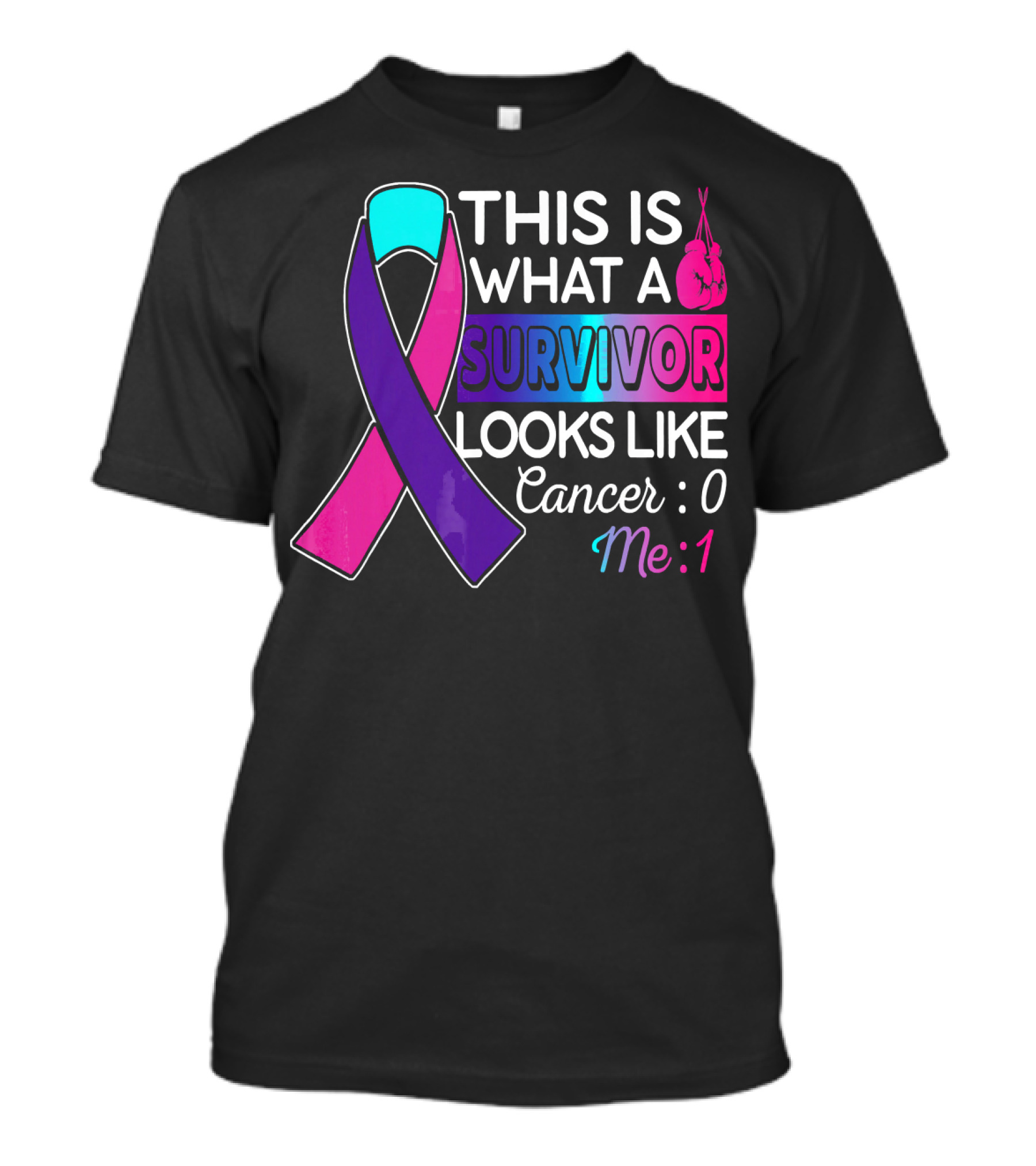 This Is What A Survivor Looks Like Cancer: 0 Me: 1 T-Shirt