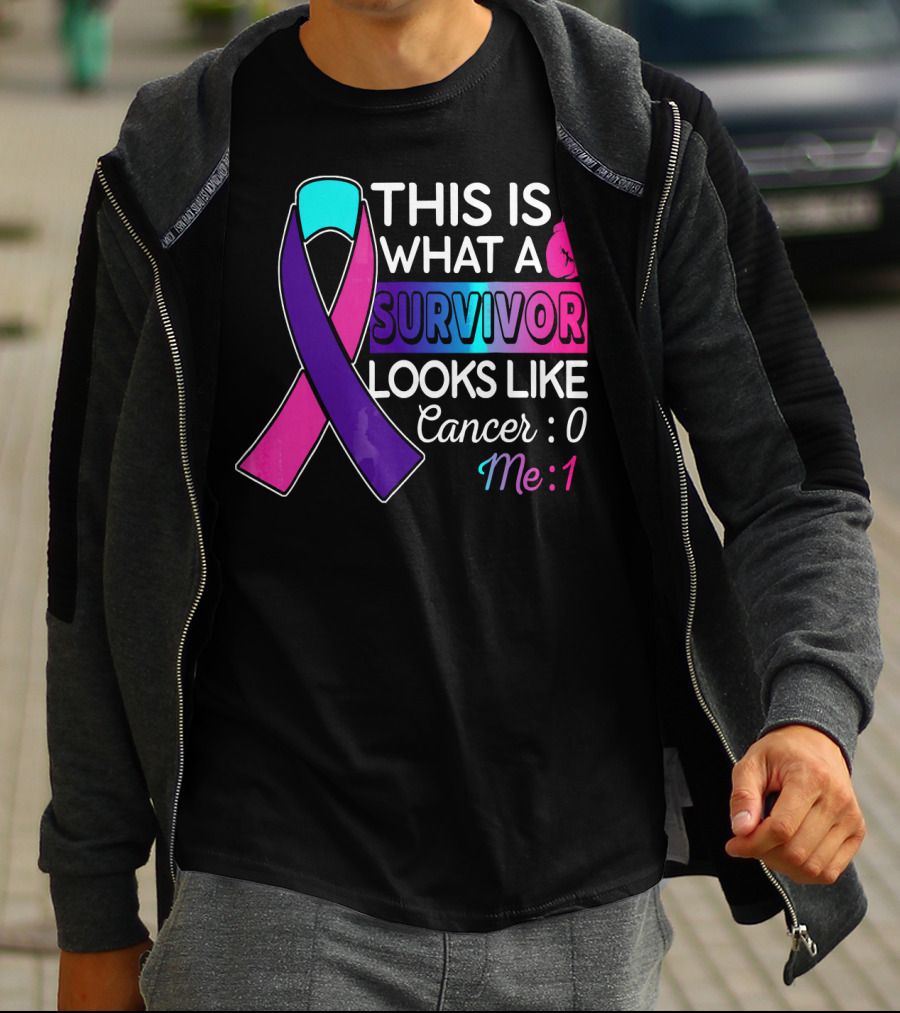 This Is What A Survivor Looks Like Cancer: 0 Me: 1 T-Shirt