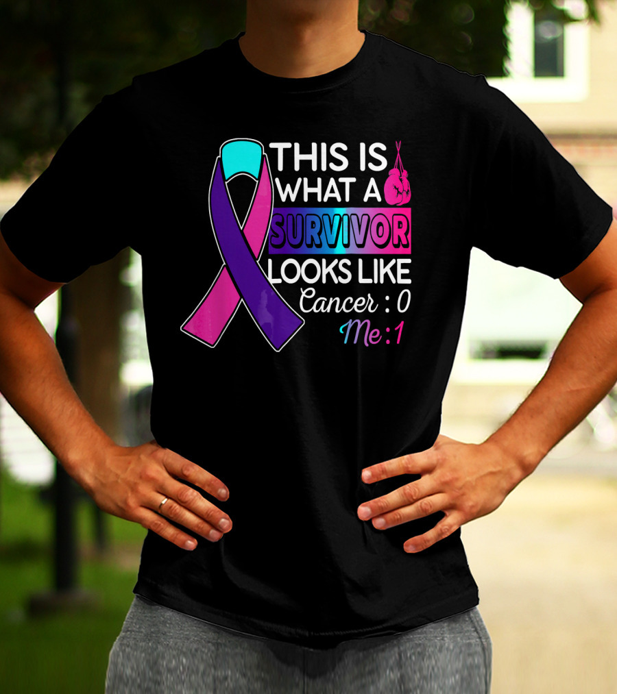 This Is What A Survivor Looks Like Cancer: 0 Me: 1 T-Shirt