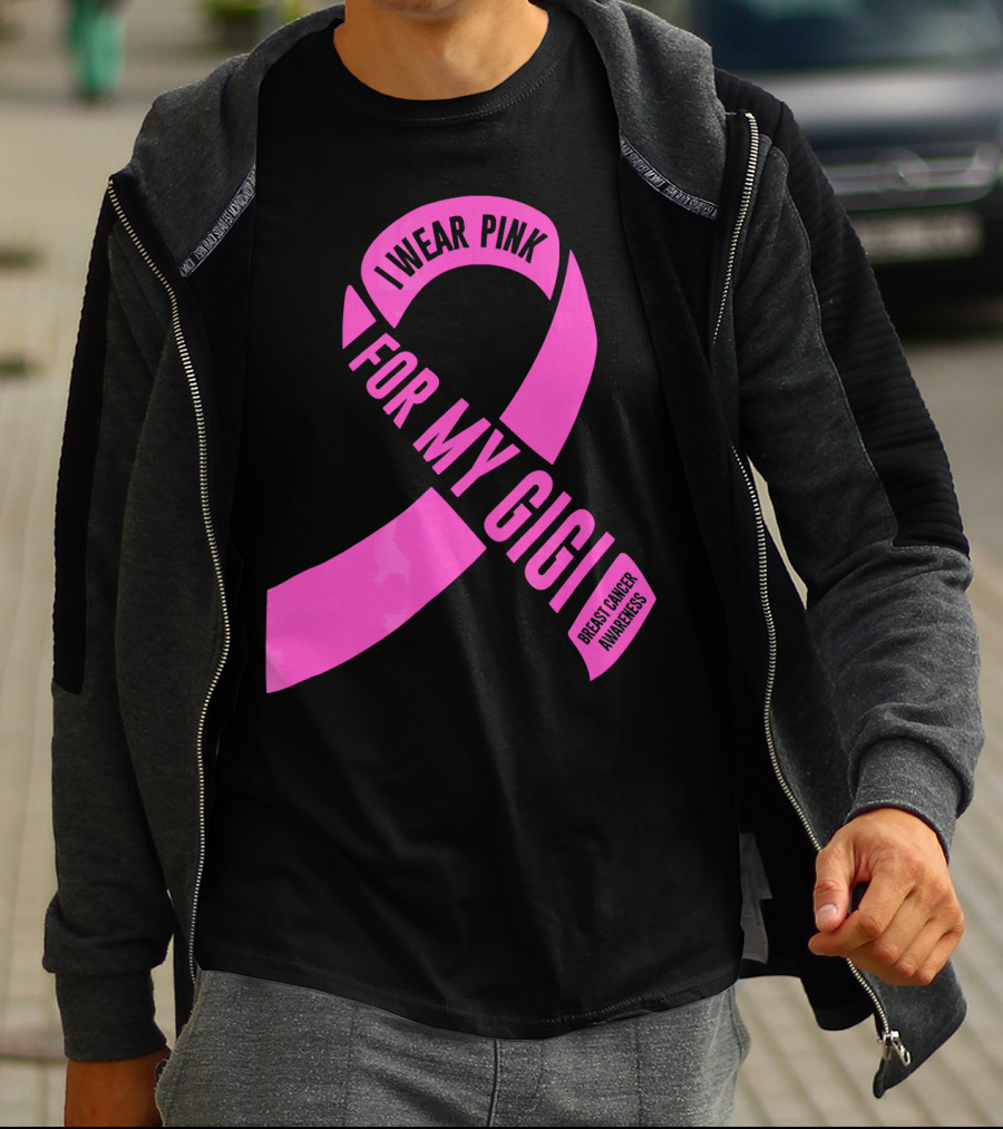 I Wear Pink For My Gigi Breast Cancer Awareness T-Shirt