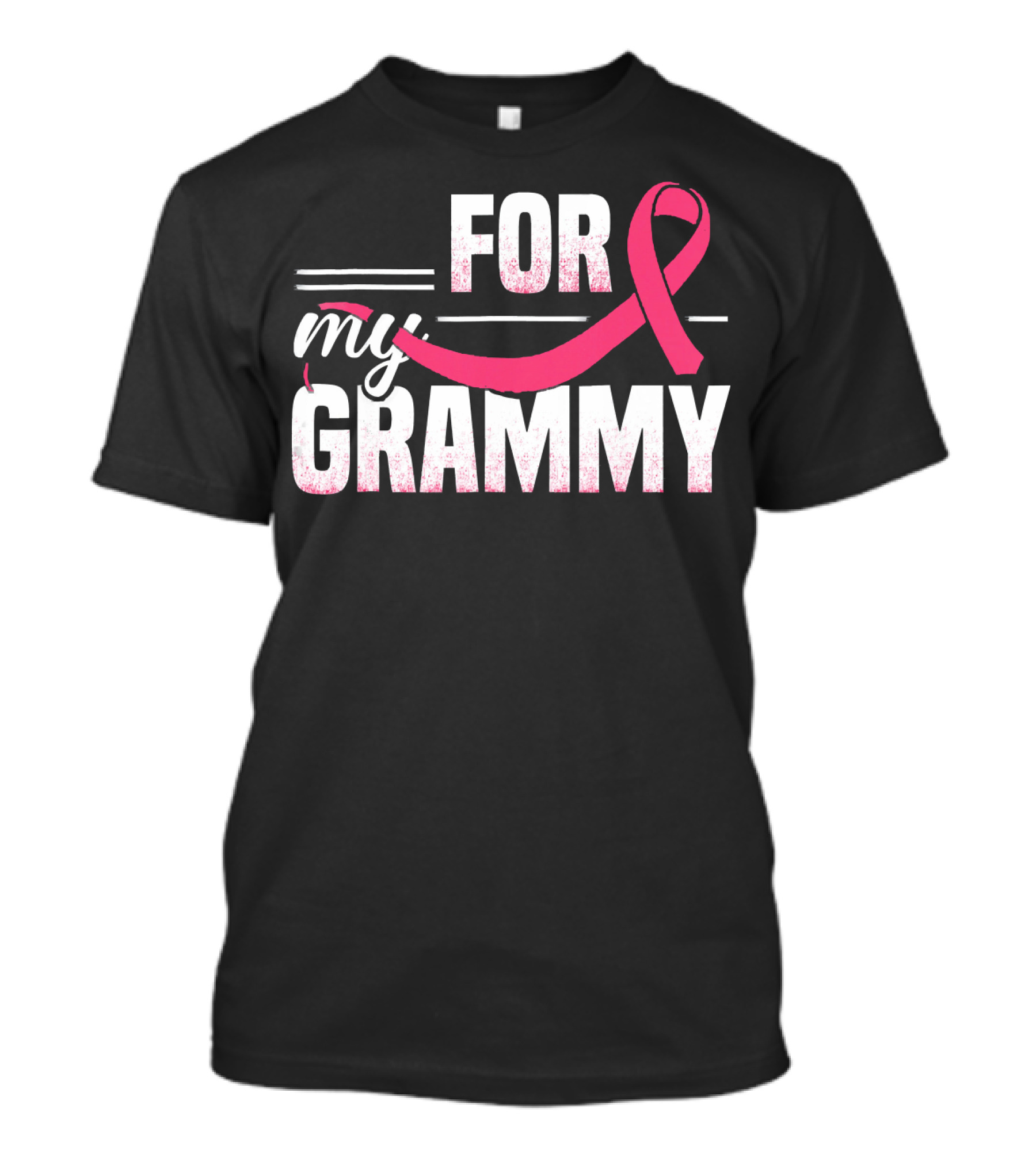 For My Grammy Pink Ribbon Breast Cancer Awareness T-Shirt