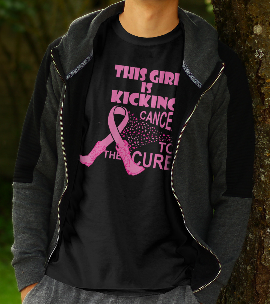 This Girl Is Kicking Cancer To The Curb T-Shirt