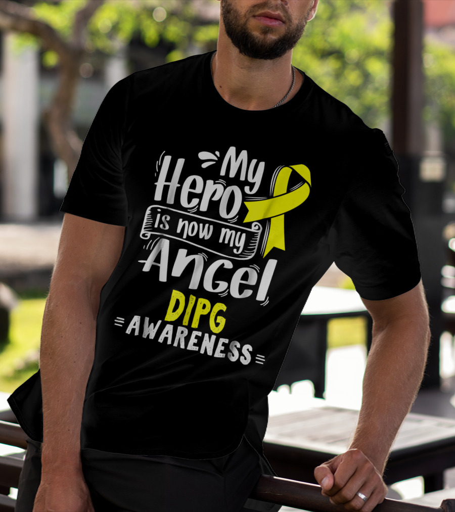 My Hero Is Now My Angel DIPG Awareness T-Shirt
