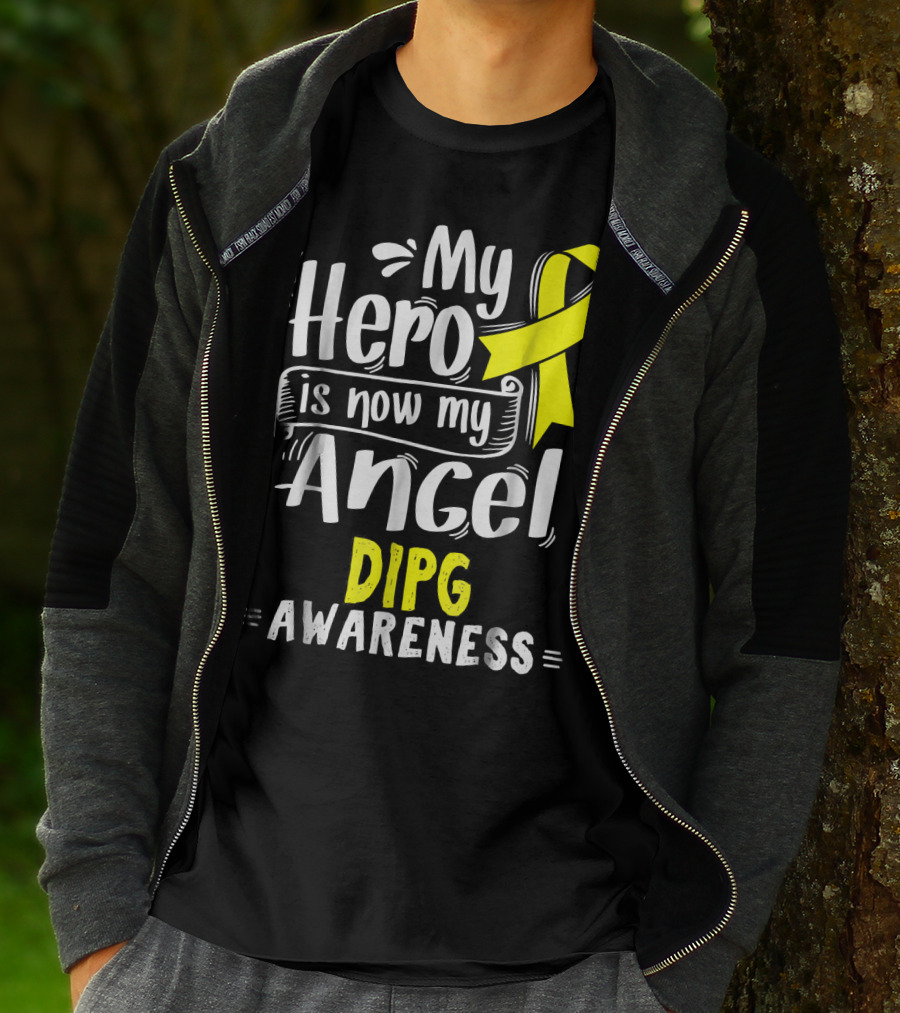 My Hero Is Now My Angel DIPG Awareness T-Shirt