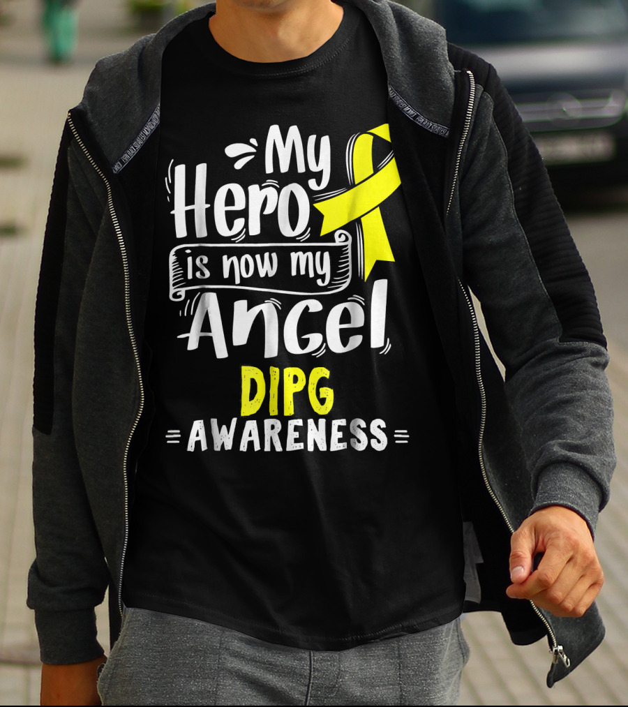 My Hero Is Now My Angel DIPG Awareness T-Shirt