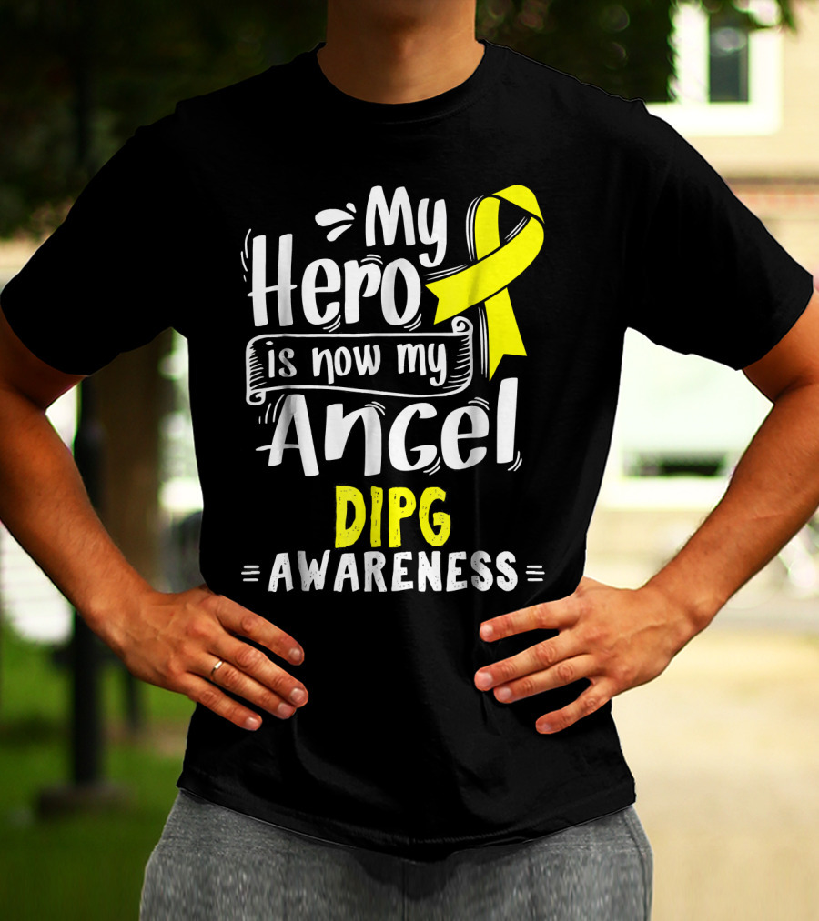 My Hero Is Now My Angel DIPG Awareness T-Shirt
