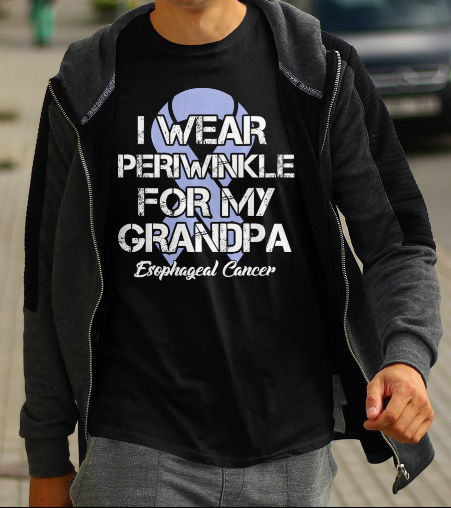 I Wear Periwinkle For My Grandpa Esophageal Cancer T-Shirt