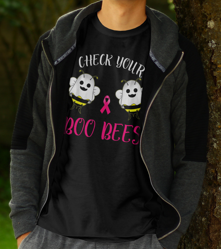 Check Your Boo Bees Breast Cancer Awareness Funny T-Shirt
