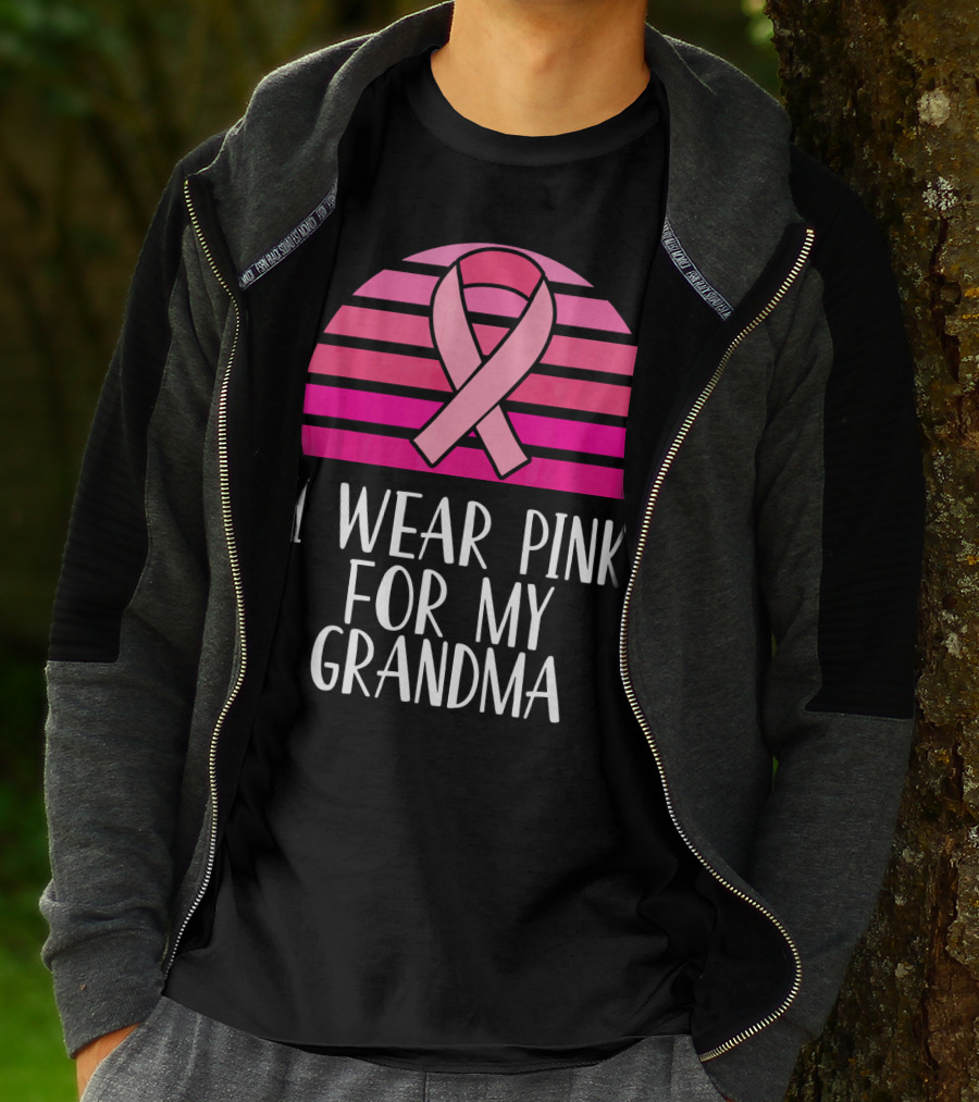 I Wear Pink For My Grandma Breast Cancer Awareness Pink T-Shirt