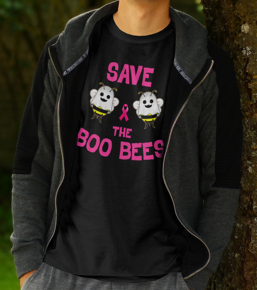 Save The Boo Bees Breast Cancer Awareness Pink Ribbon Bees T-Shirt
