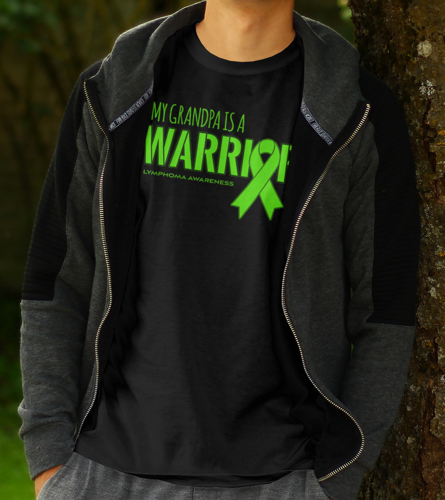My Grandpa Is A Warrior Lymphoma Awareness T-Shirt
