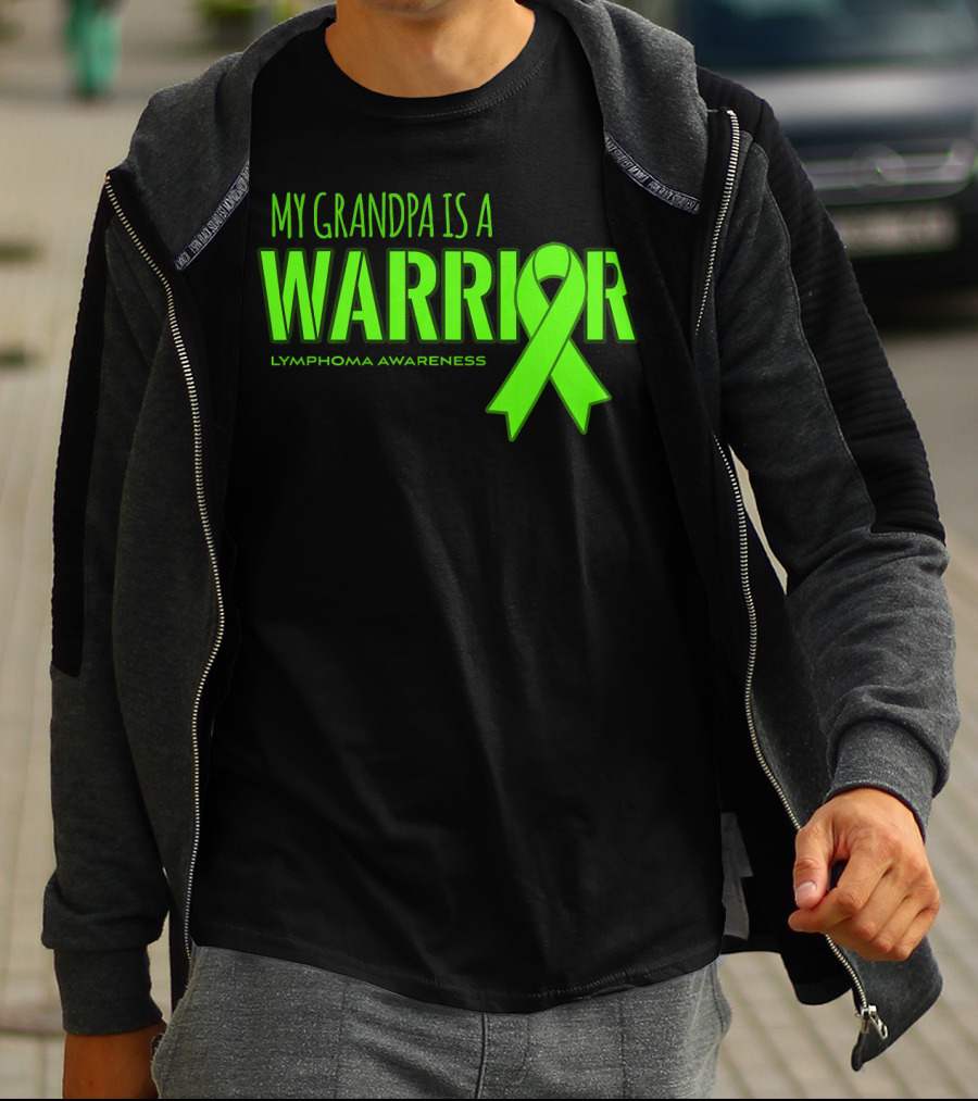 My Grandpa Is A Warrior Lymphoma Awareness T-Shirt