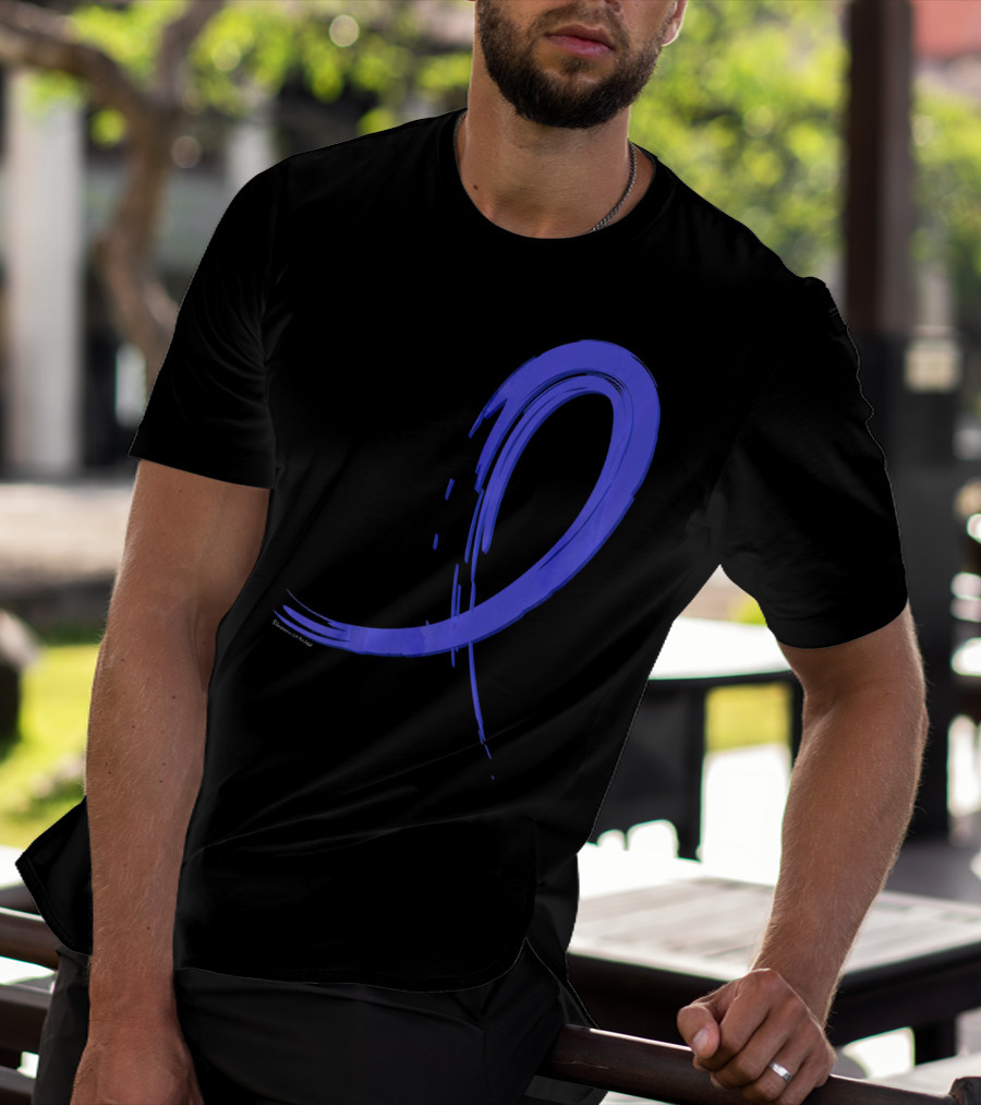Colon Cancer Blue Graffiti Ribbon Awareness T-Shirt