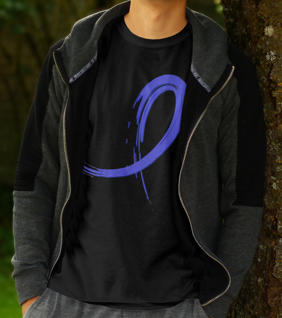 Colon Cancer Blue Graffiti Ribbon Awareness T-Shirt