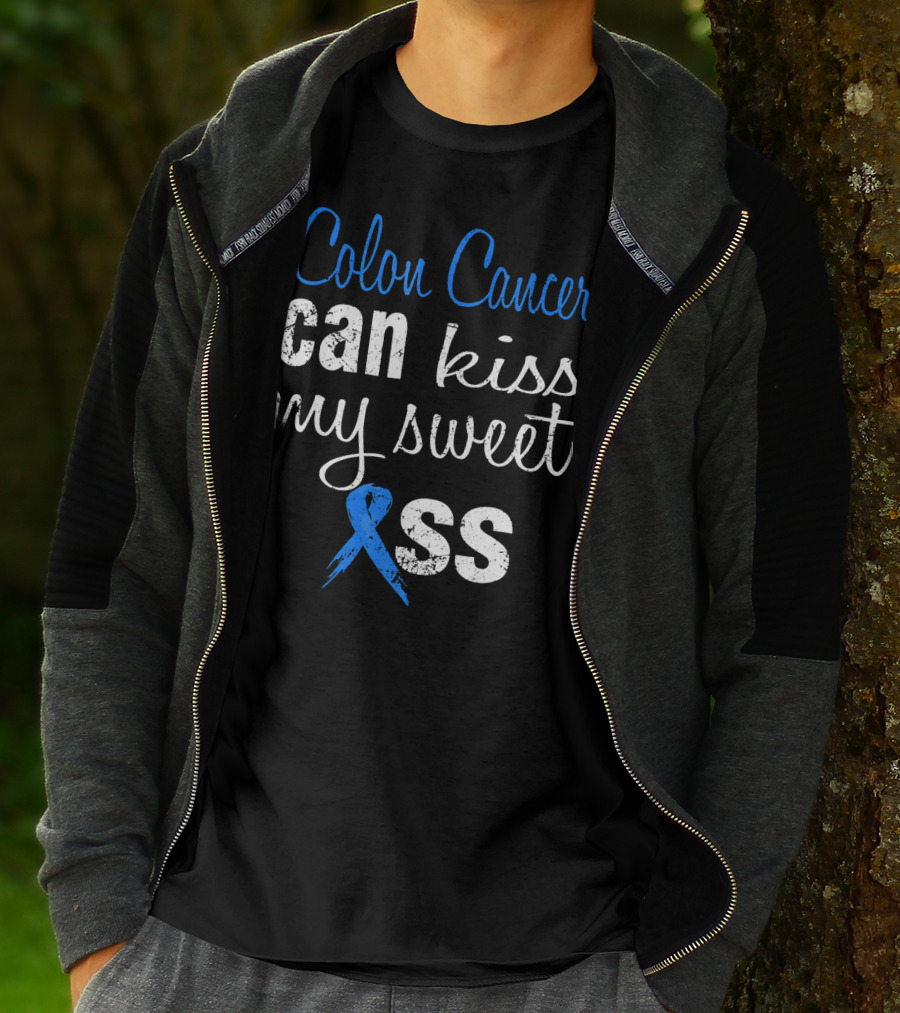Colon Cancer Can Kiss My Sweet (Ribbon) Ass T-Shirt