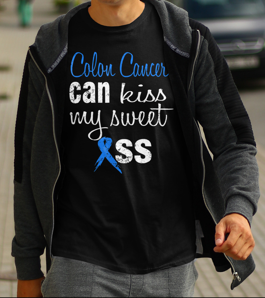 Colon Cancer Can Kiss My Sweet (Ribbon) Ass T-Shirt