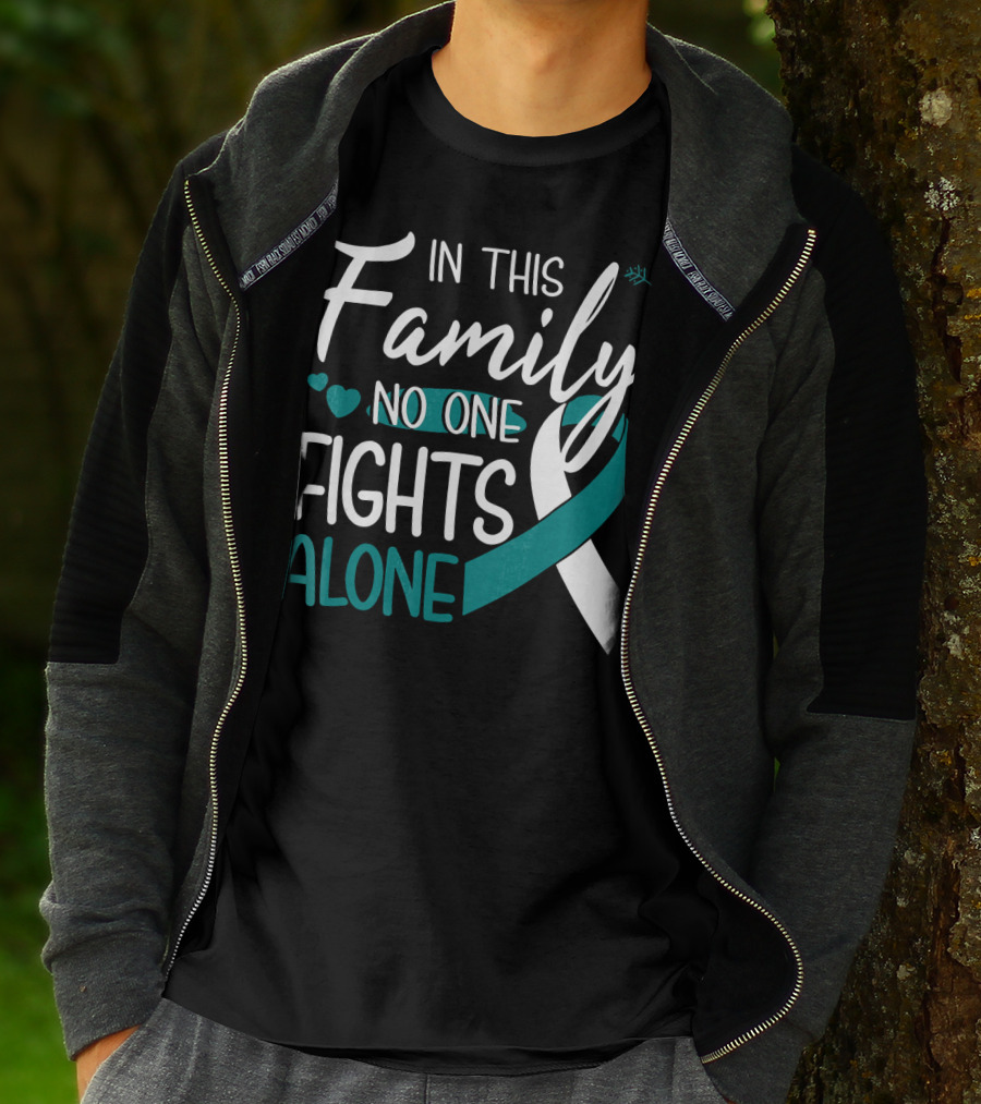 In This Family No One Fights Alone Awareness T-Shirt