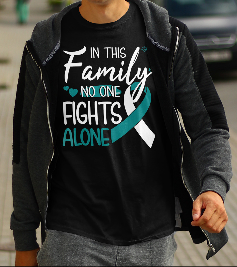 In This Family No One Fights Alone Awareness T-Shirt