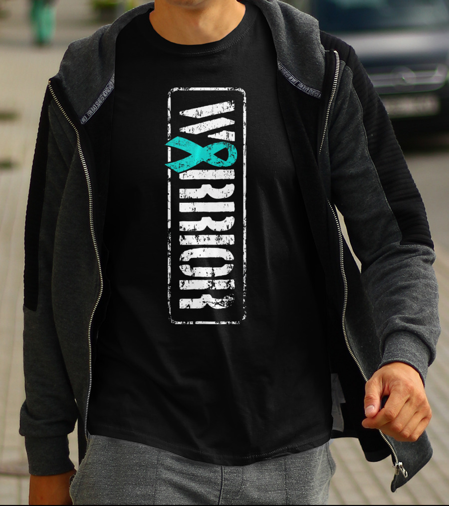 Ovarian Cancer Awareness Warrior Teal T-Shirt
