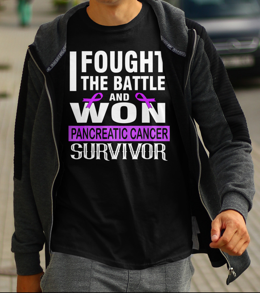 I Fought The Battle And Won Pancreatic Cancer Survivor T-Shirt