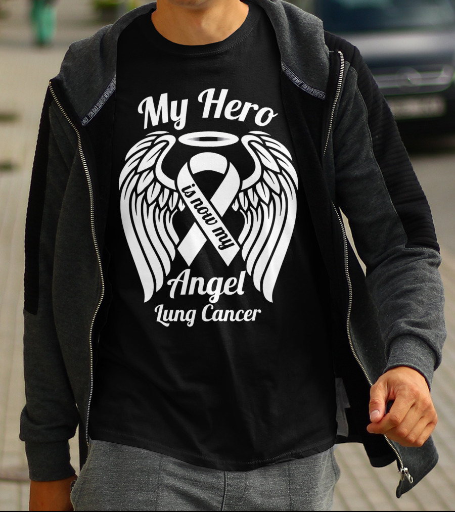 My Hero Is Now My Angel Lung Cancer T-Shirt