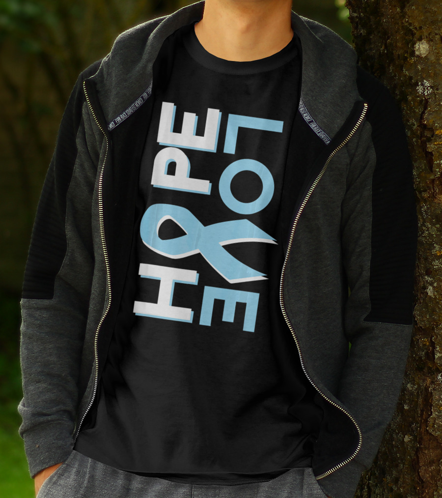 Hope Love Prostate Cancer Awareness Fight Cancer T-Shirt