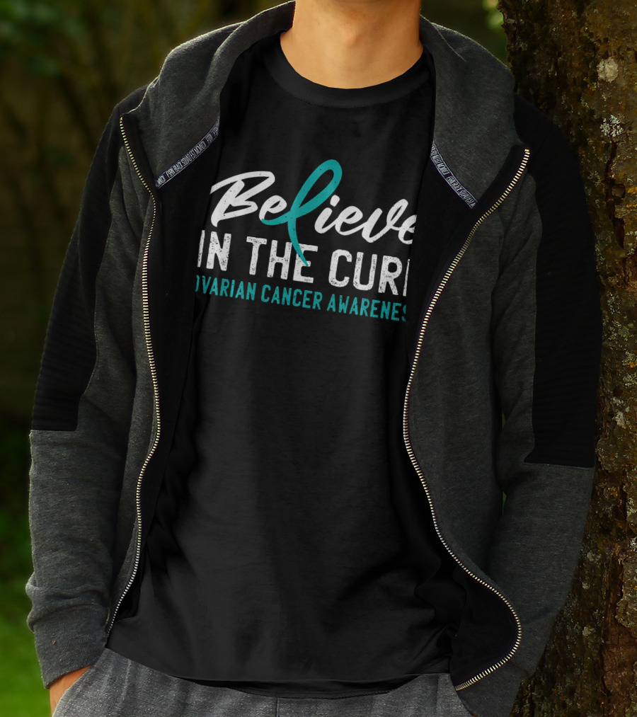 Believe In The Cure Ovarian Cancer Awareness T-Shirt