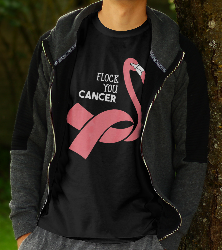 Flock You Cancer Fighter Flamingo T-Shirt