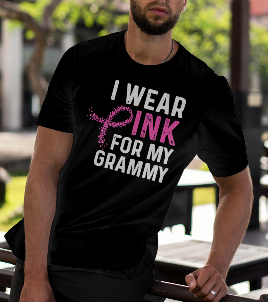 I Wear Pink For My Grammy Breast Cancer Awareness T-Shirt