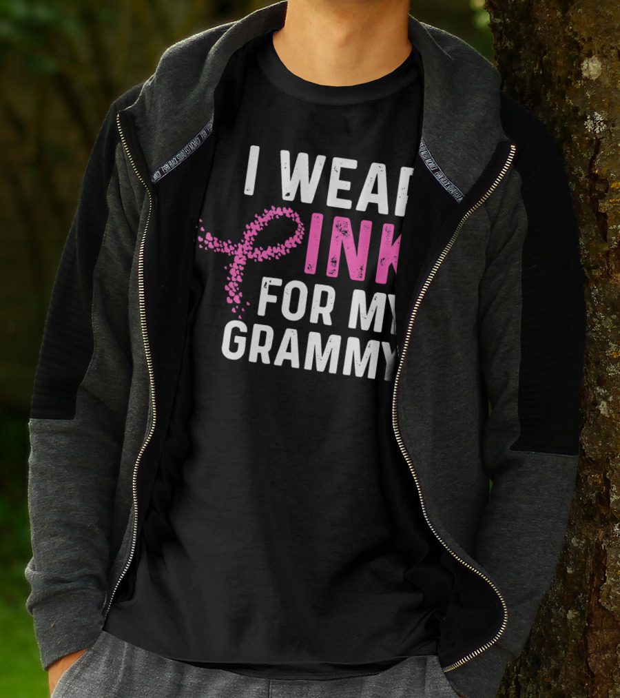 I Wear Pink For My Grammy Breast Cancer Awareness T-Shirt