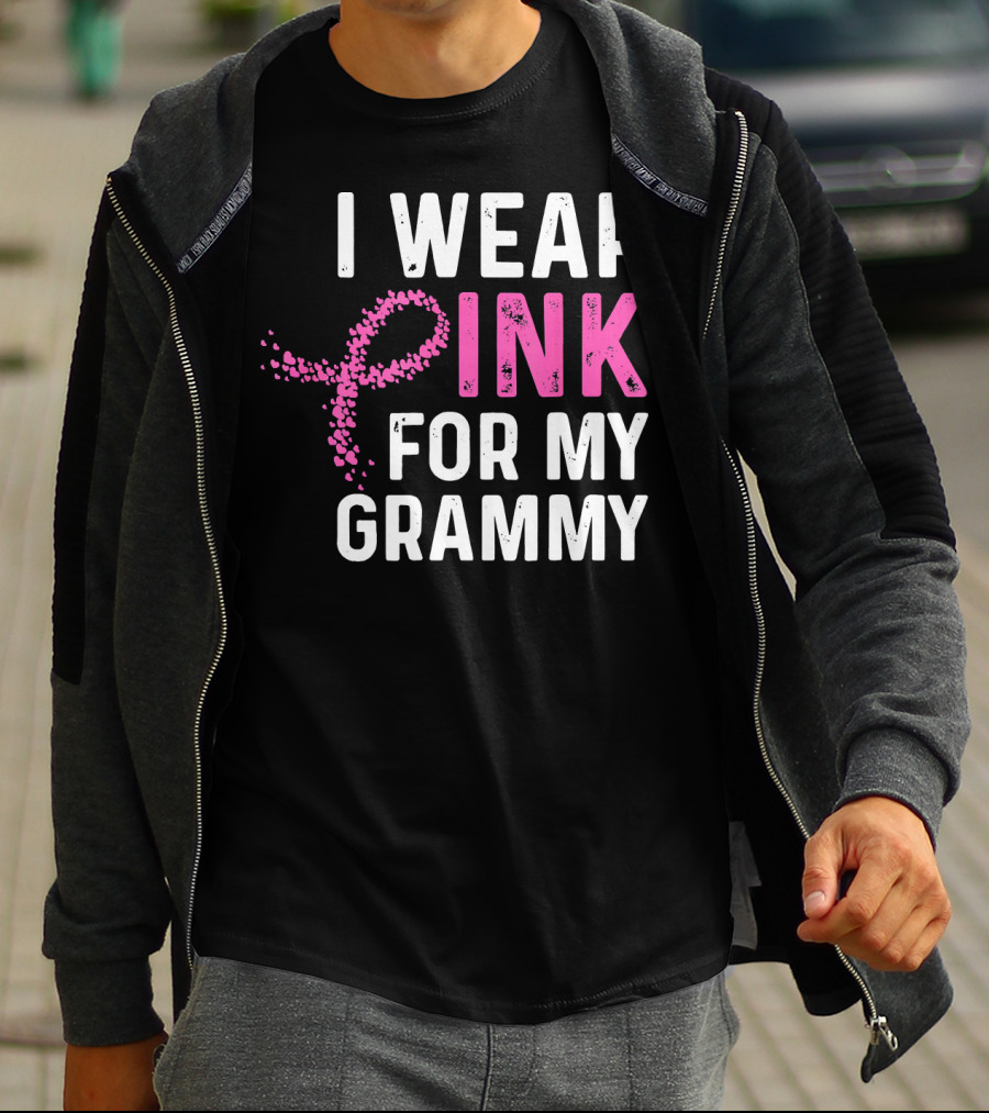 I Wear Pink For My Grammy Breast Cancer Awareness T-Shirt