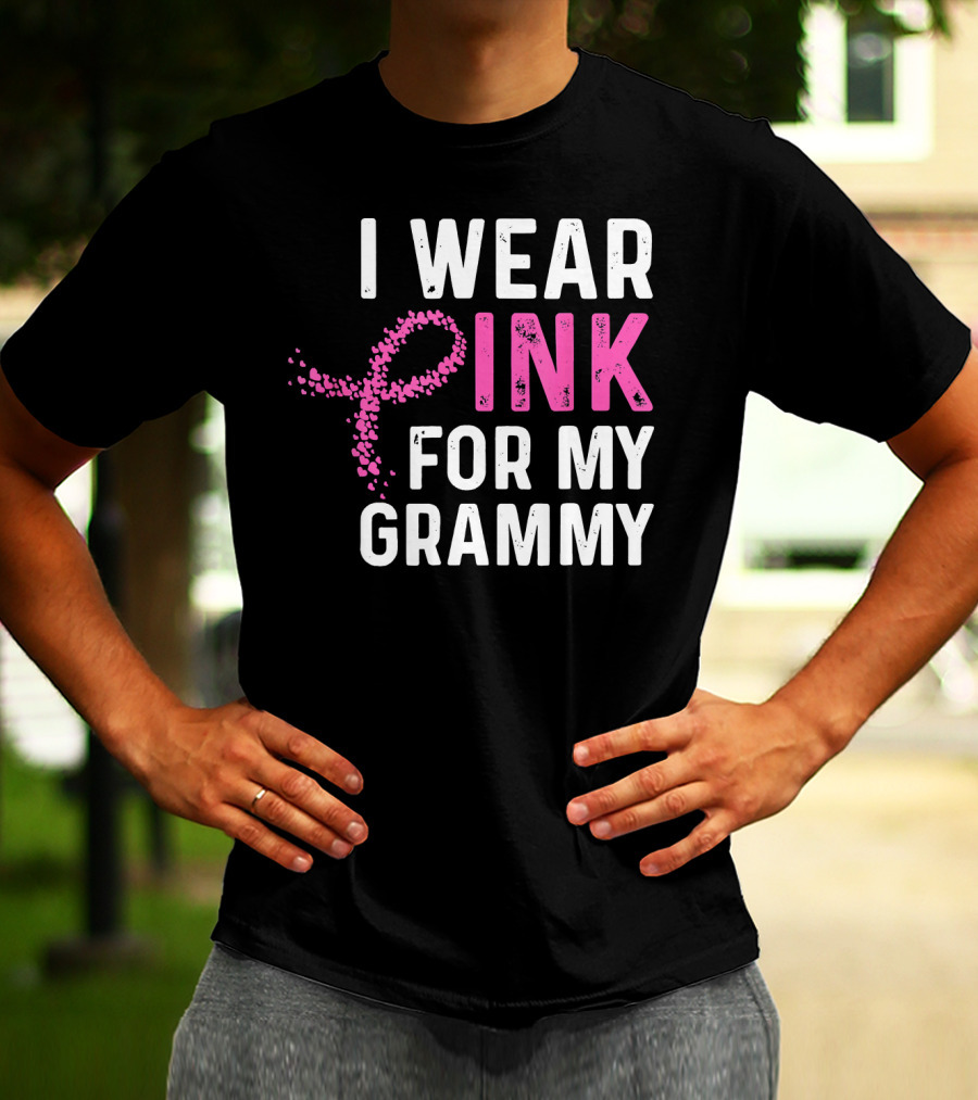 I Wear Pink For My Grammy Breast Cancer Awareness T-Shirt
