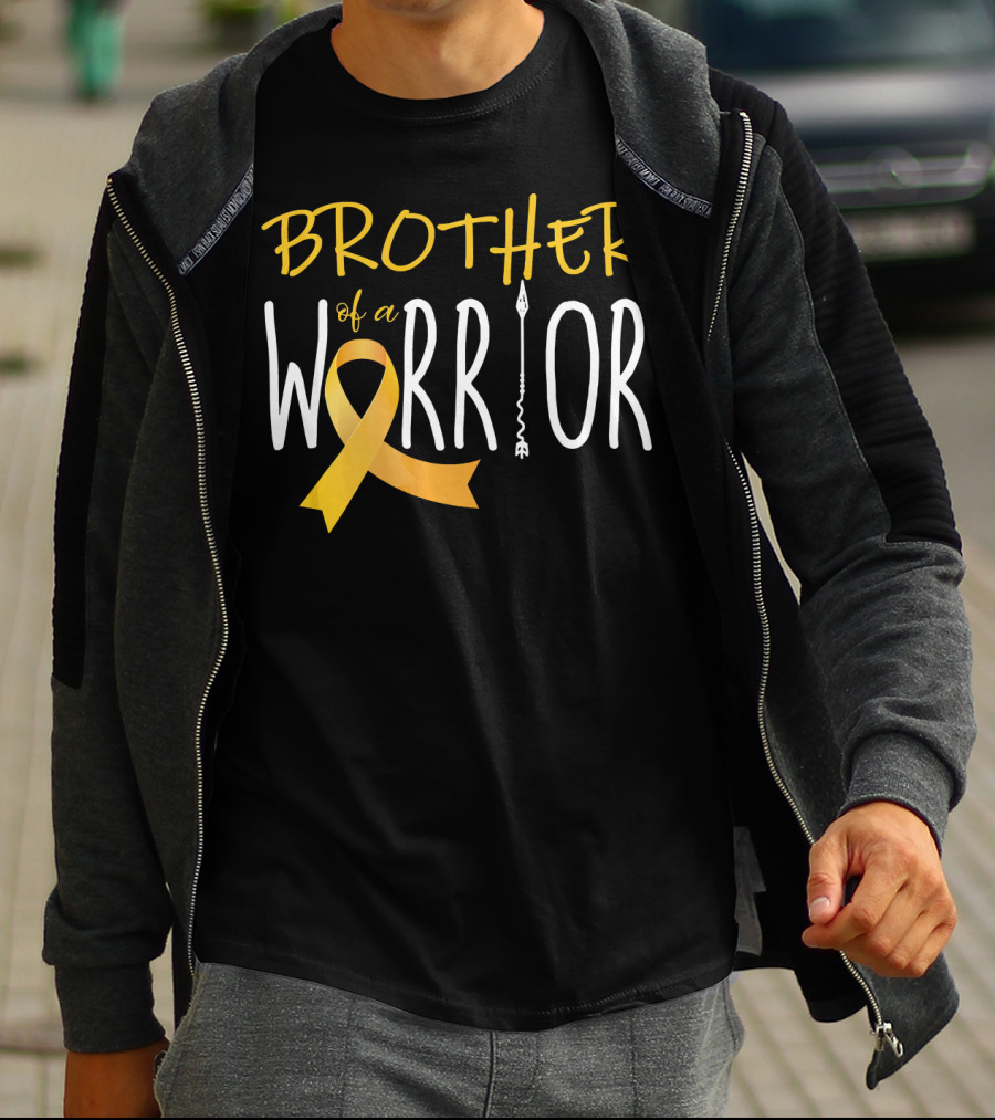 Brother Of A Warrior Childhood Cancer Awareness T-Shirt