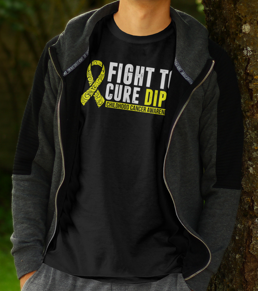 Fight To Cure DIPG Childhood Cancer Awareness Yellow T-Shirt
