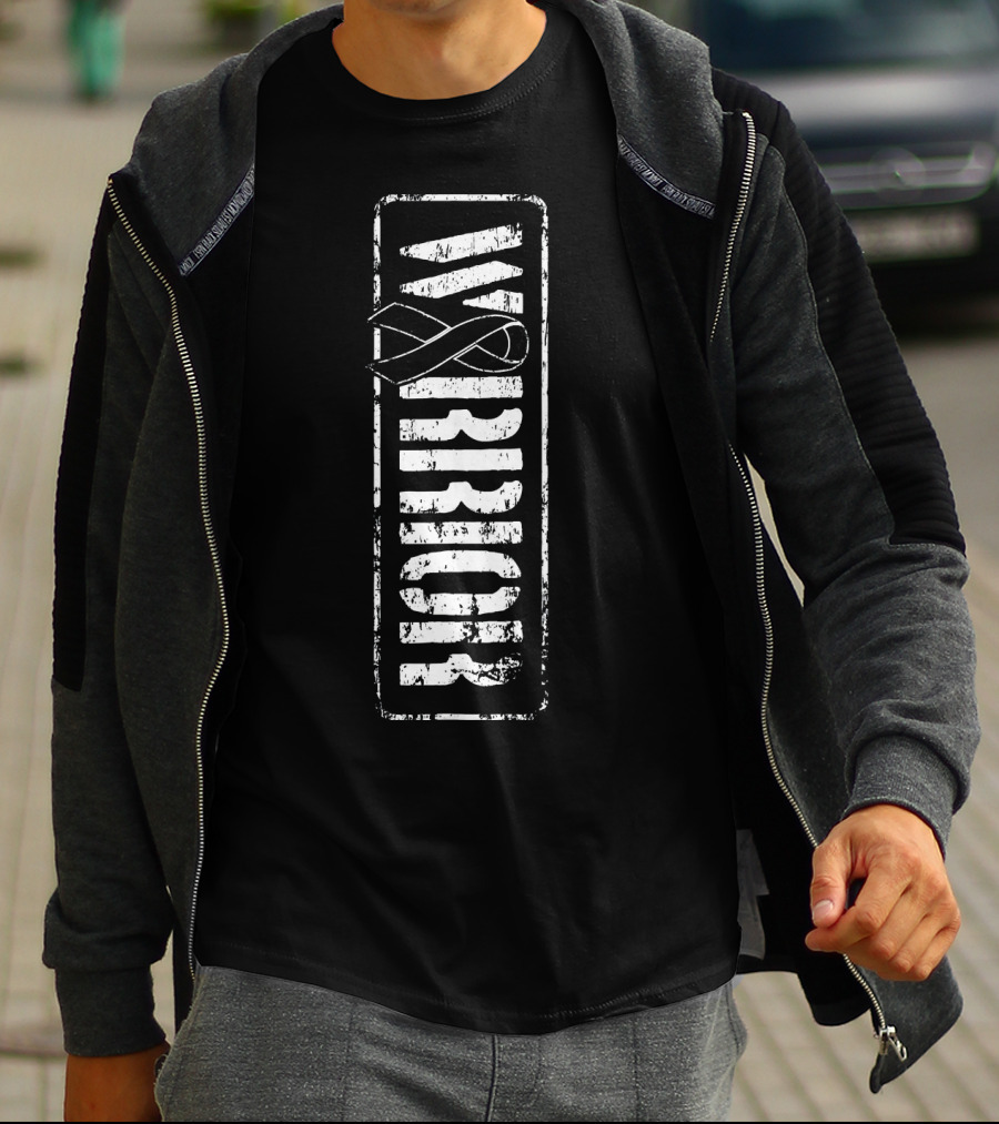 Warrior Melanoma Skin Cancer Awareness Militar T-Shirt