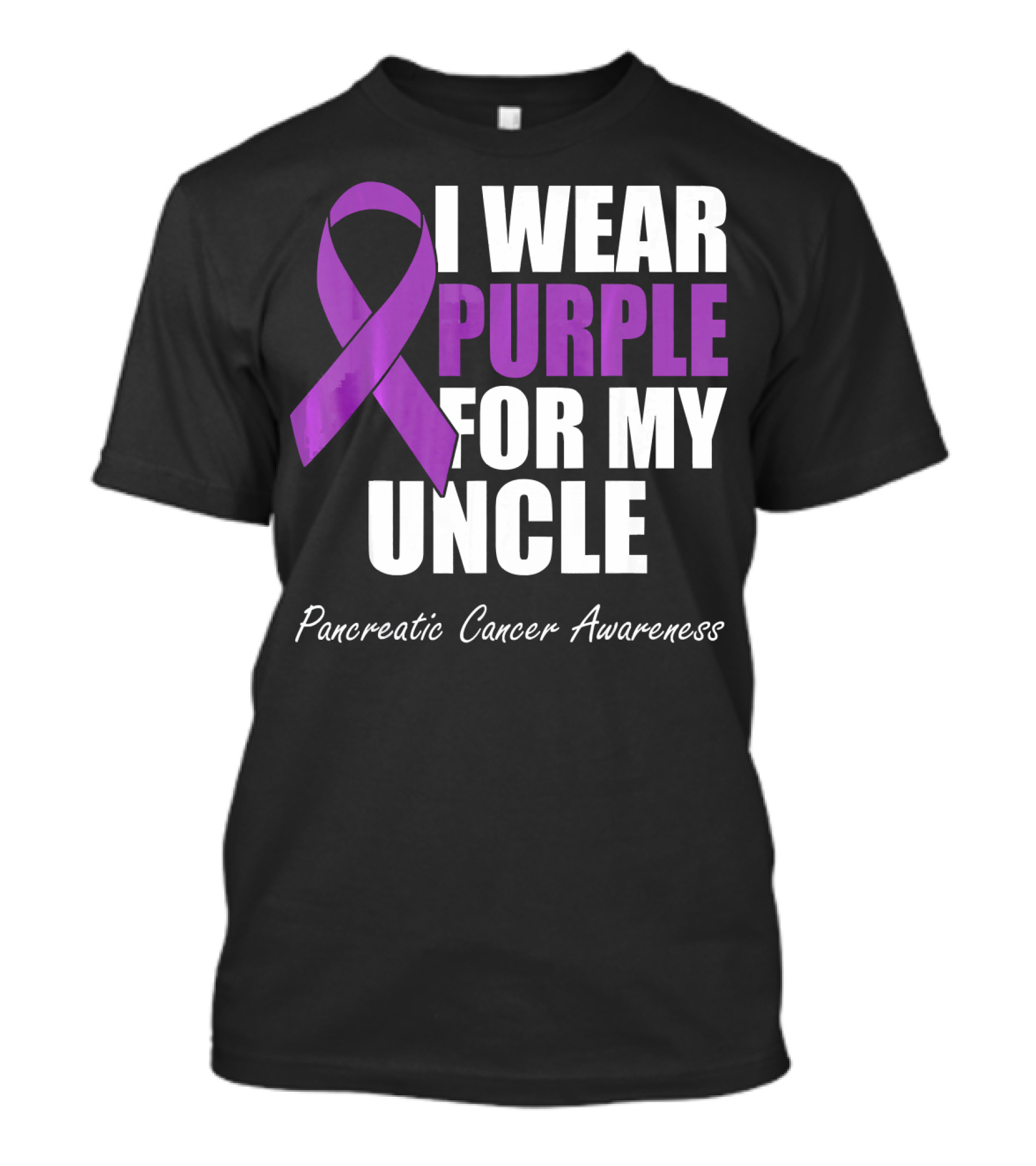 I Wear Purple For My Uncle Pancreatic Cancer Awareness T-Shirt