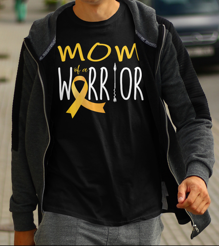 Childhood Cancer Awareness Mom Of A Warrior T-Shirt