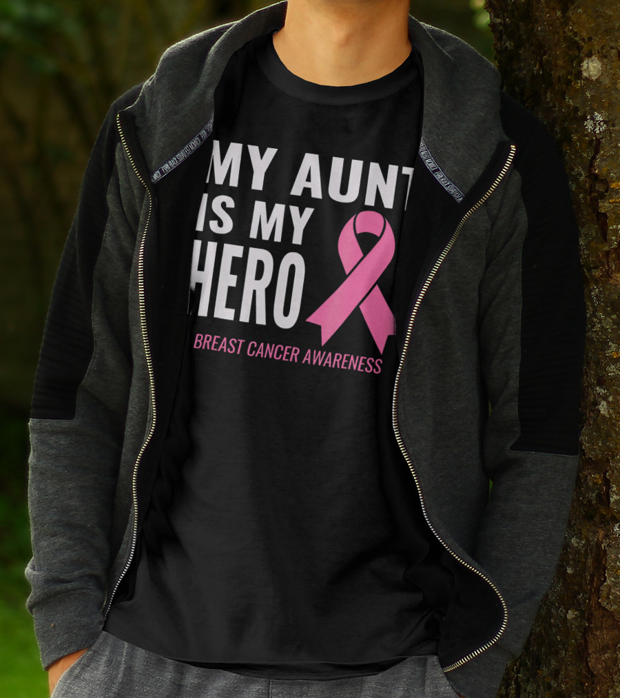 My Aunt Is My Hero Breast Cancer Awareness T-Shirt