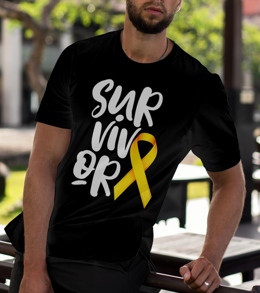 Sarcoma Bone Cancer Survivor Yellow T-Shirt